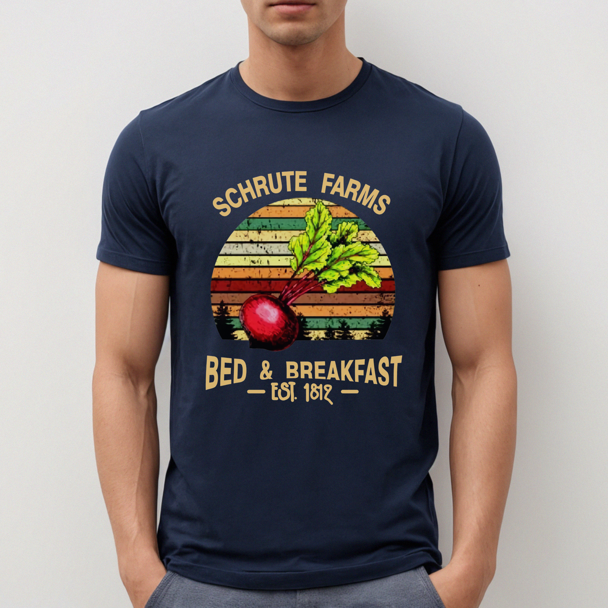 Schrute Farms Bed and Breakfast Printed T-Shirt Looper Tees