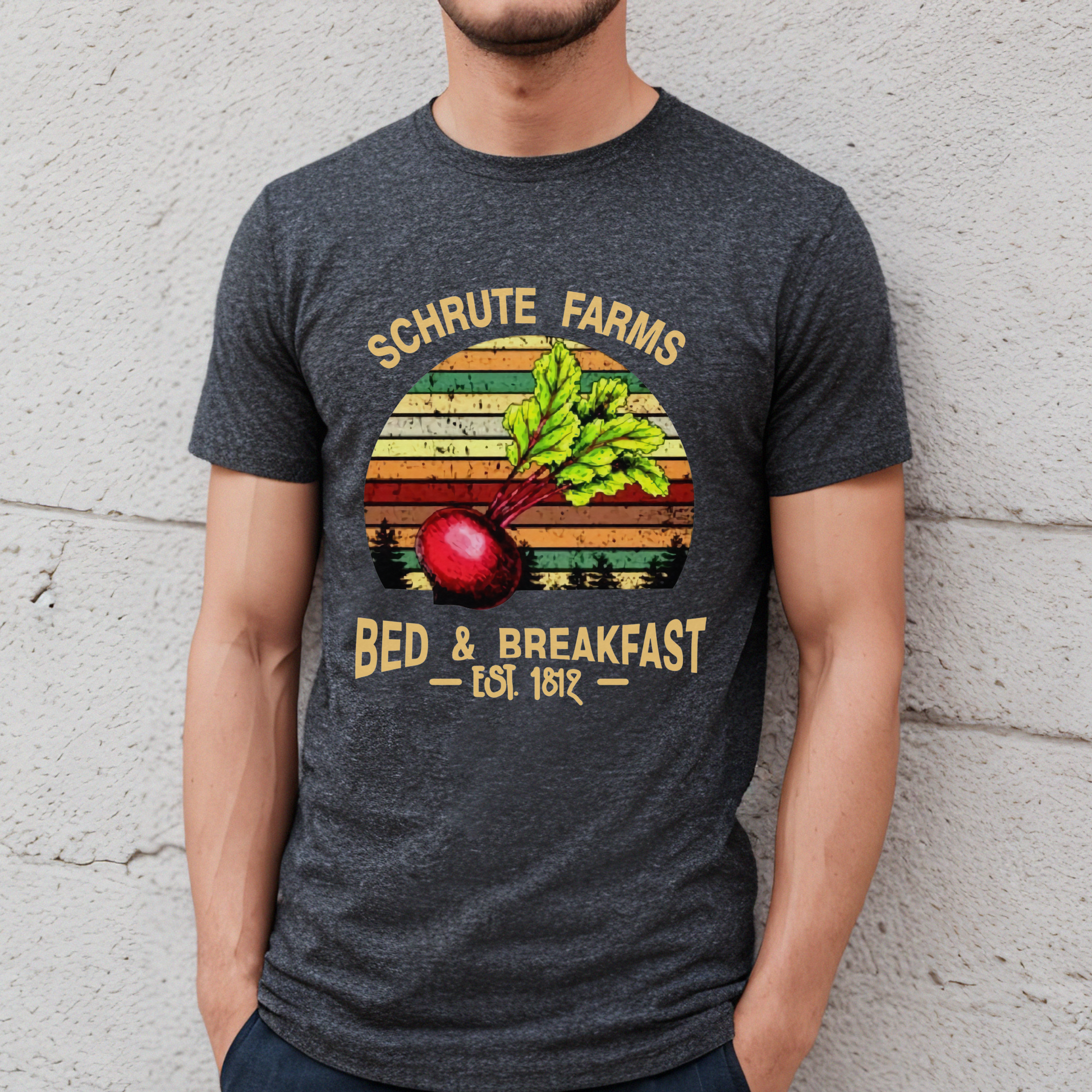 Schrute Farms Bed and Breakfast Printed T-Shirt Looper Tees