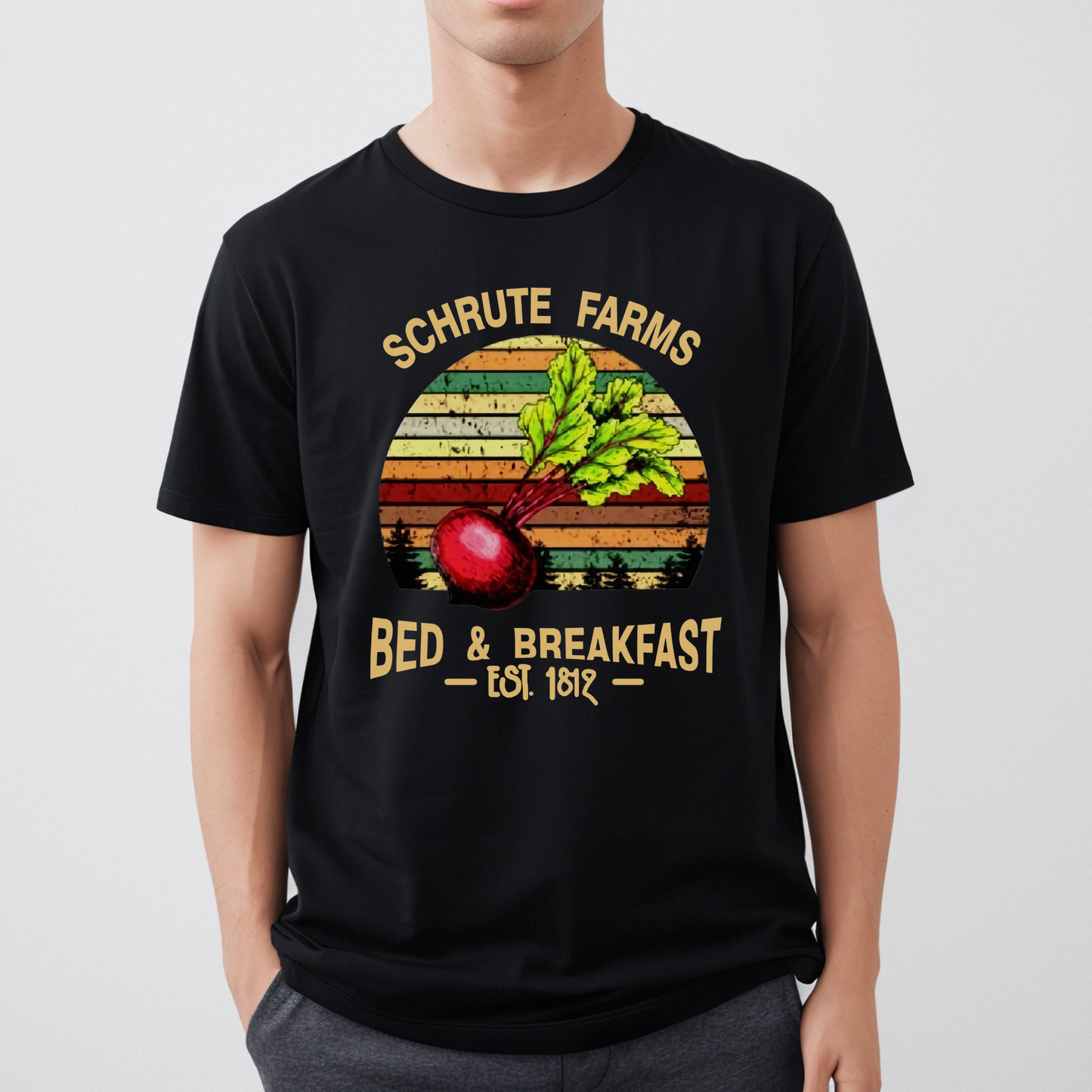 Schrute Farms Bed and Breakfast Printed T-Shirt Looper Tees