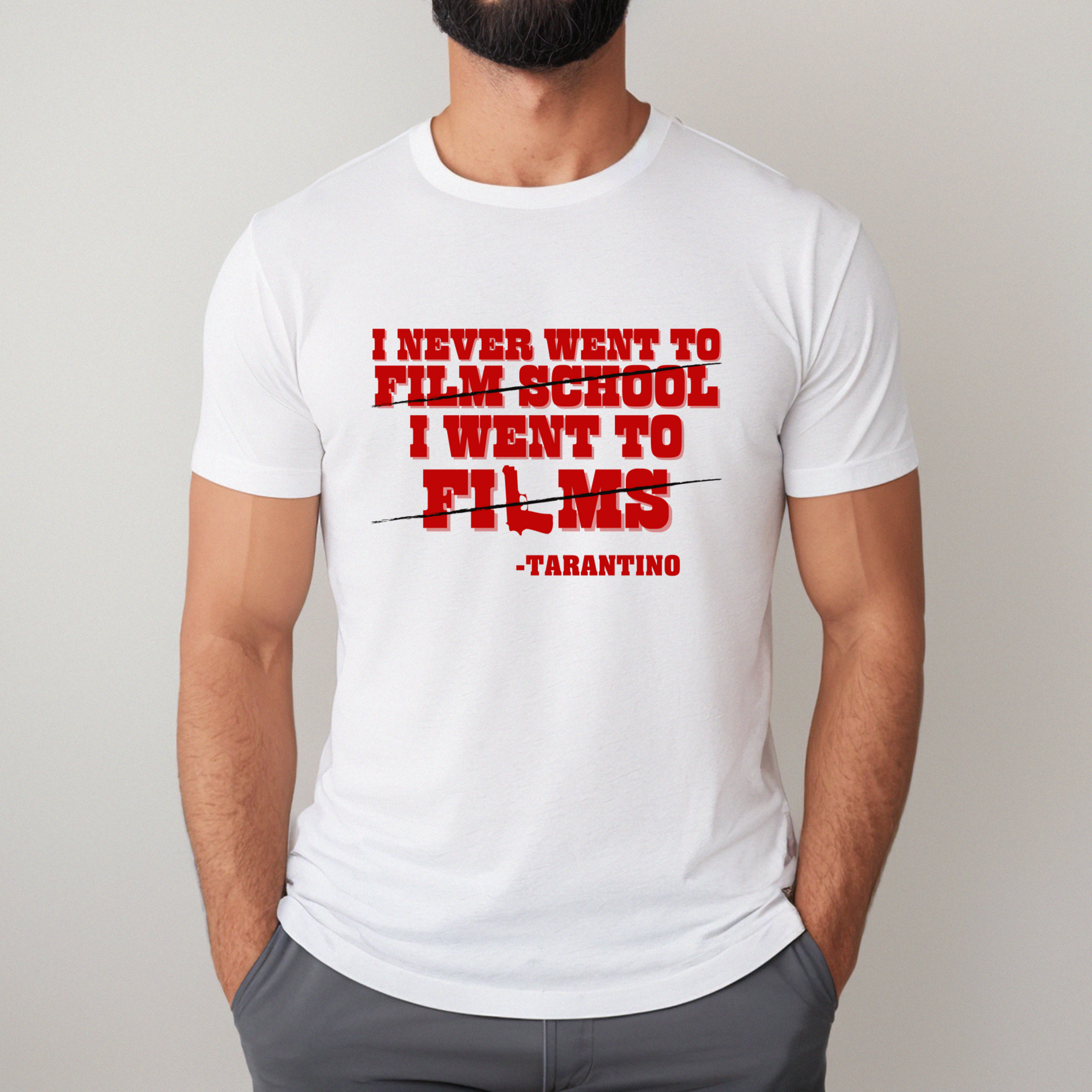 I Never Went to Film School Essential Printed T-Shirt Looper Tees