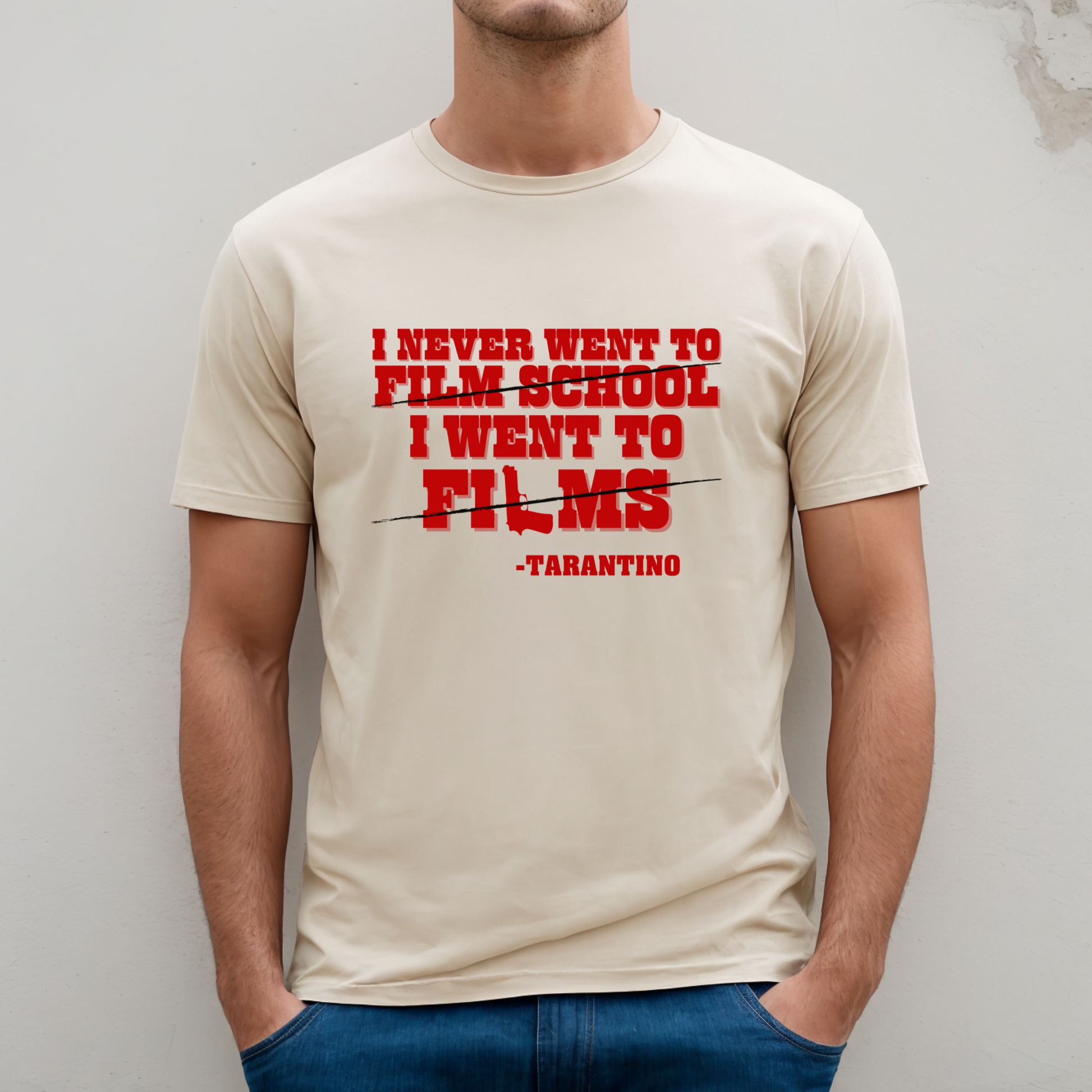I Never Went to Film School Essential Printed T-Shirt Looper Tees