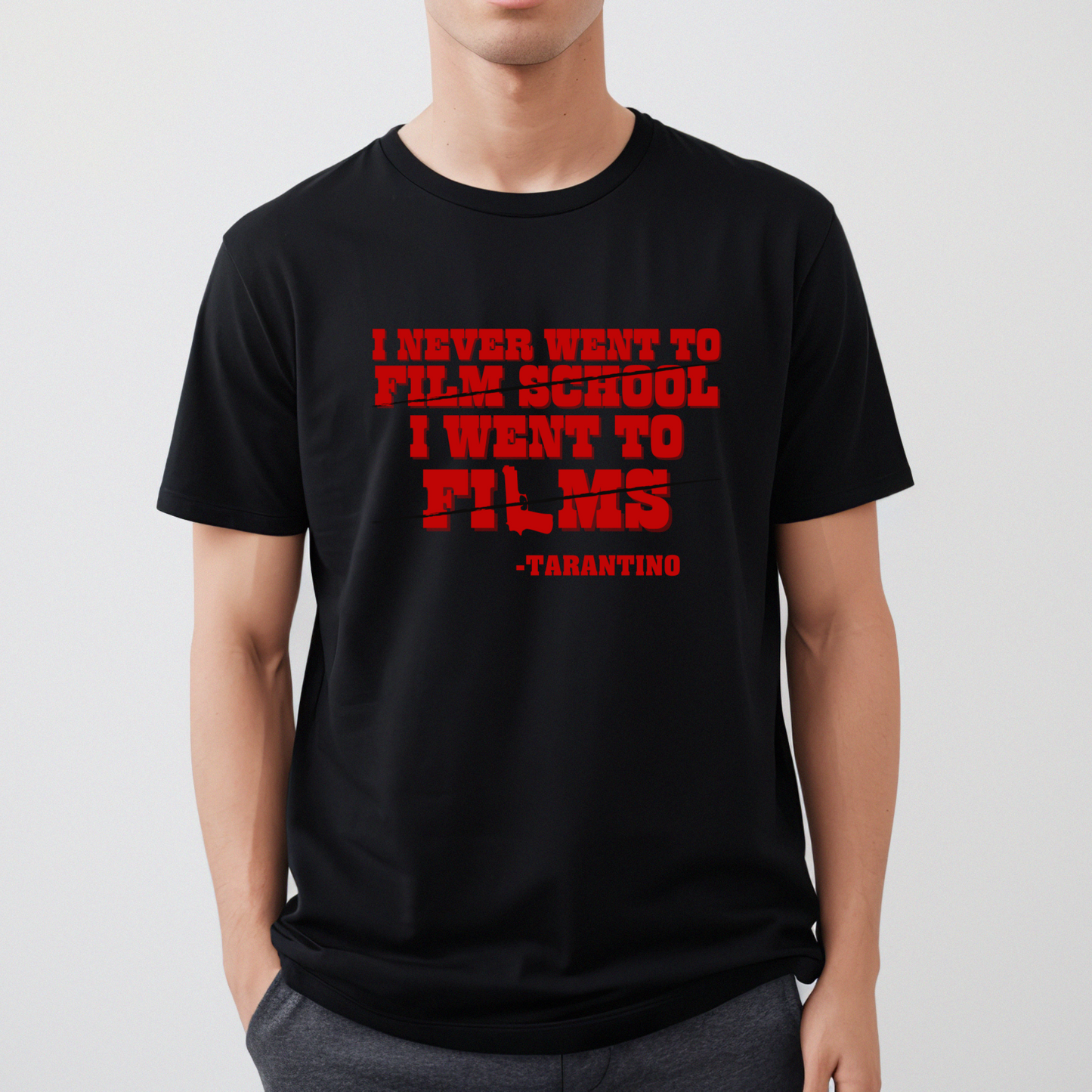 I Never Went to Film School Essential Printed T-Shirt Looper Tees