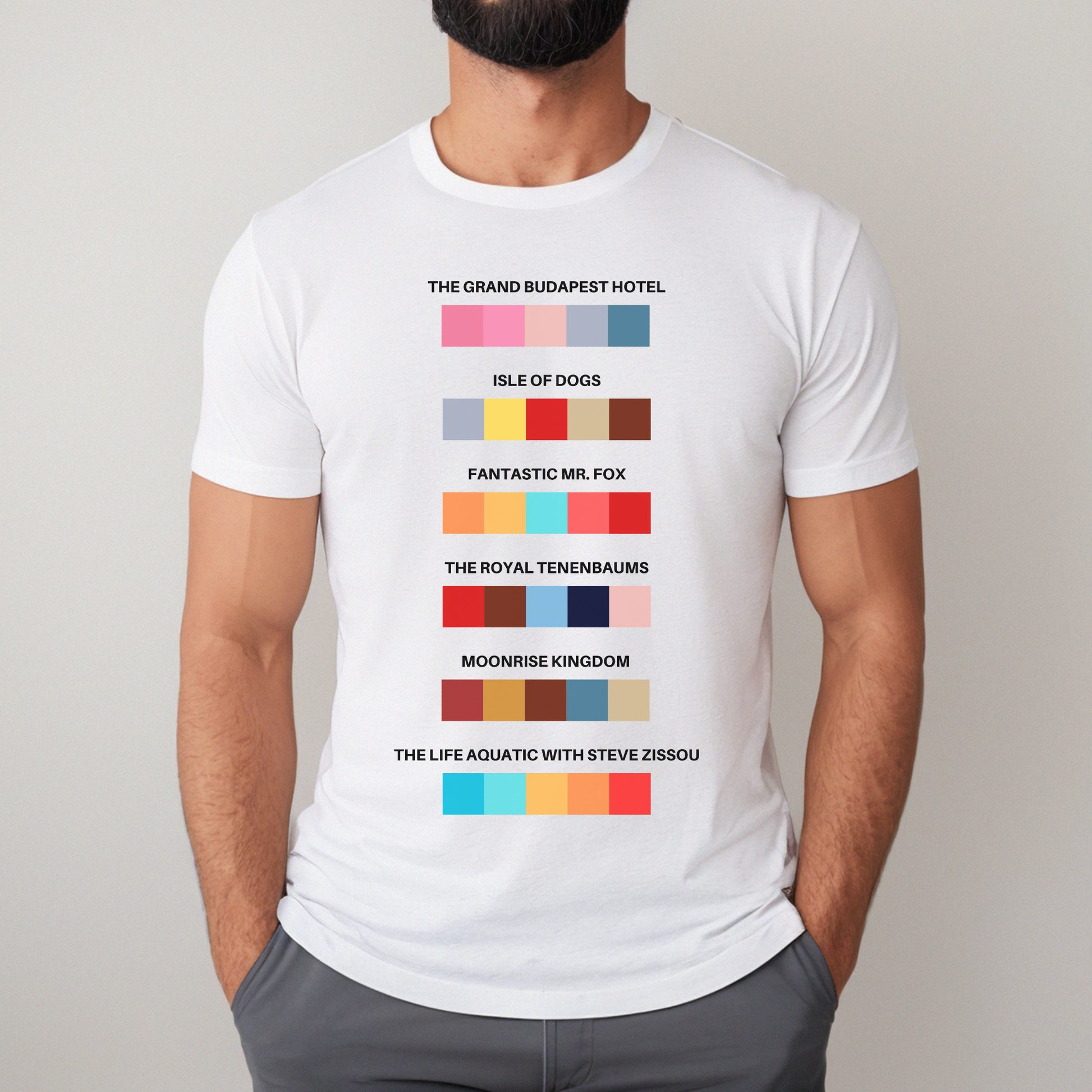Wes Anderson Colors Essential Printed T-Shirt Looper Tees