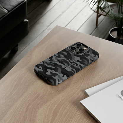 Grey Camouflage Art Hard Phone Case Printify