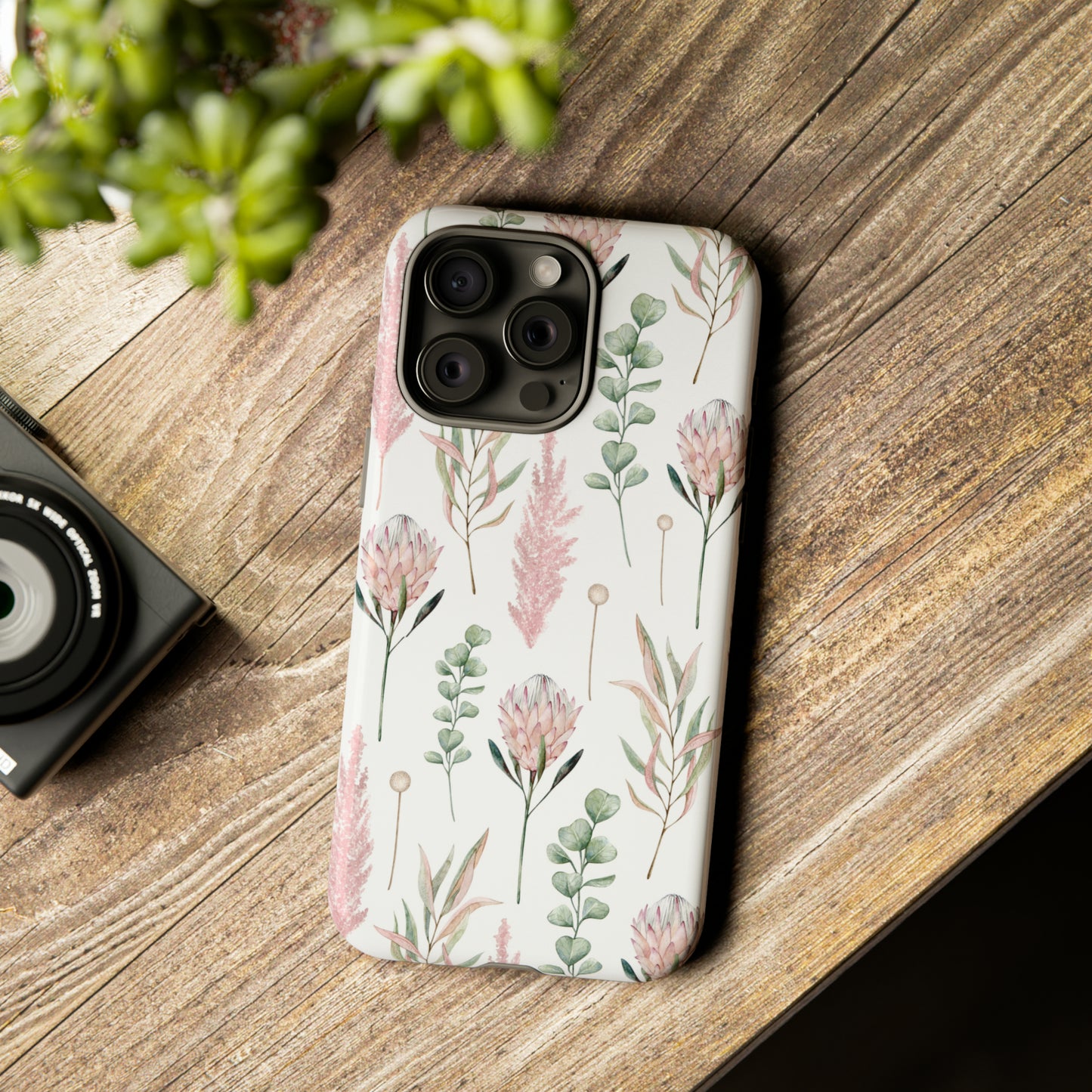 Abstract Floral Art Hard Phone Case Printify