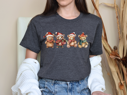 Teddy Bear Christmas Unisex Premium T-Shirt Looper Tees