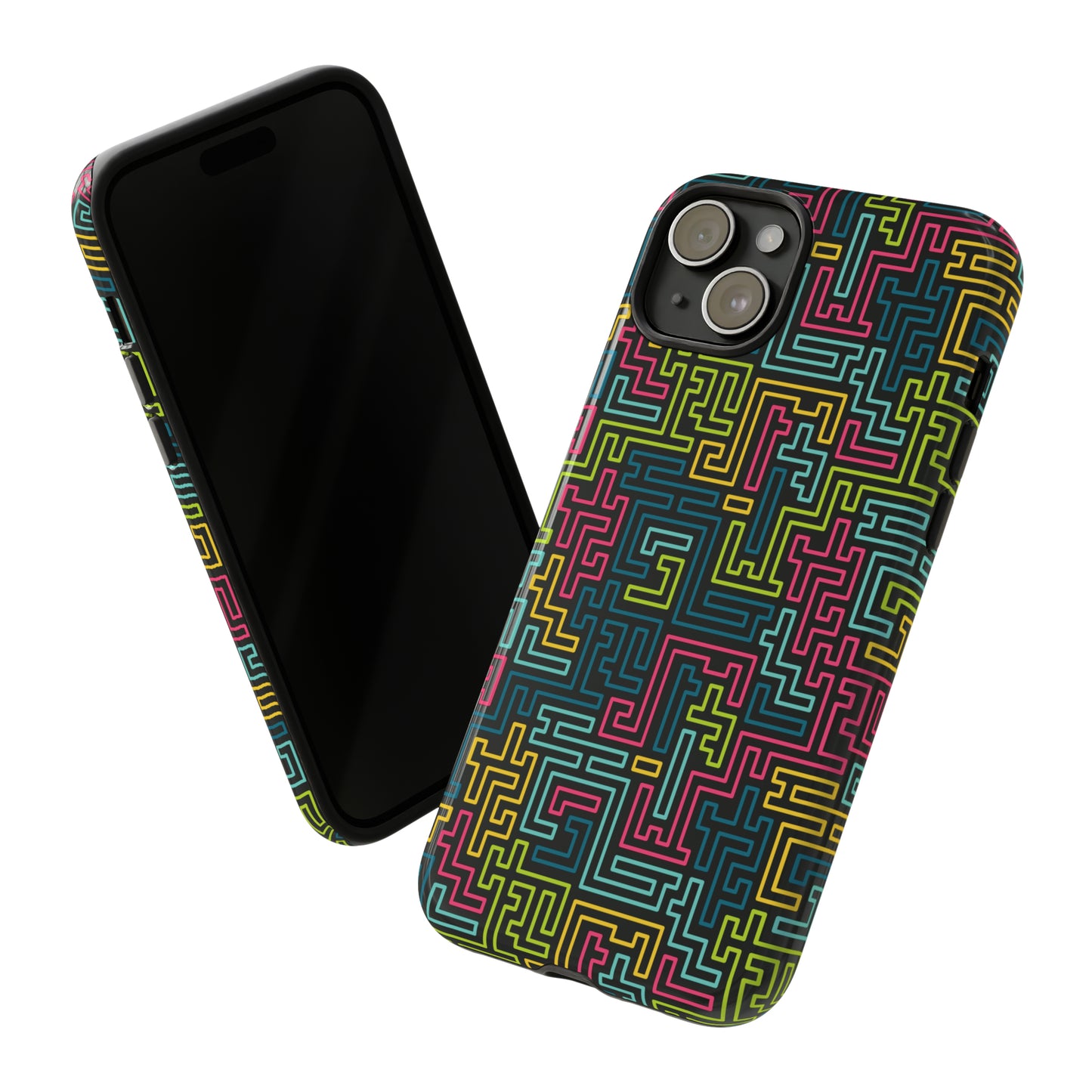 Abstract Maze Art Hard Phone Case Printify