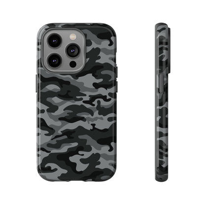 Grey Camouflage Art Hard Phone Case Printify