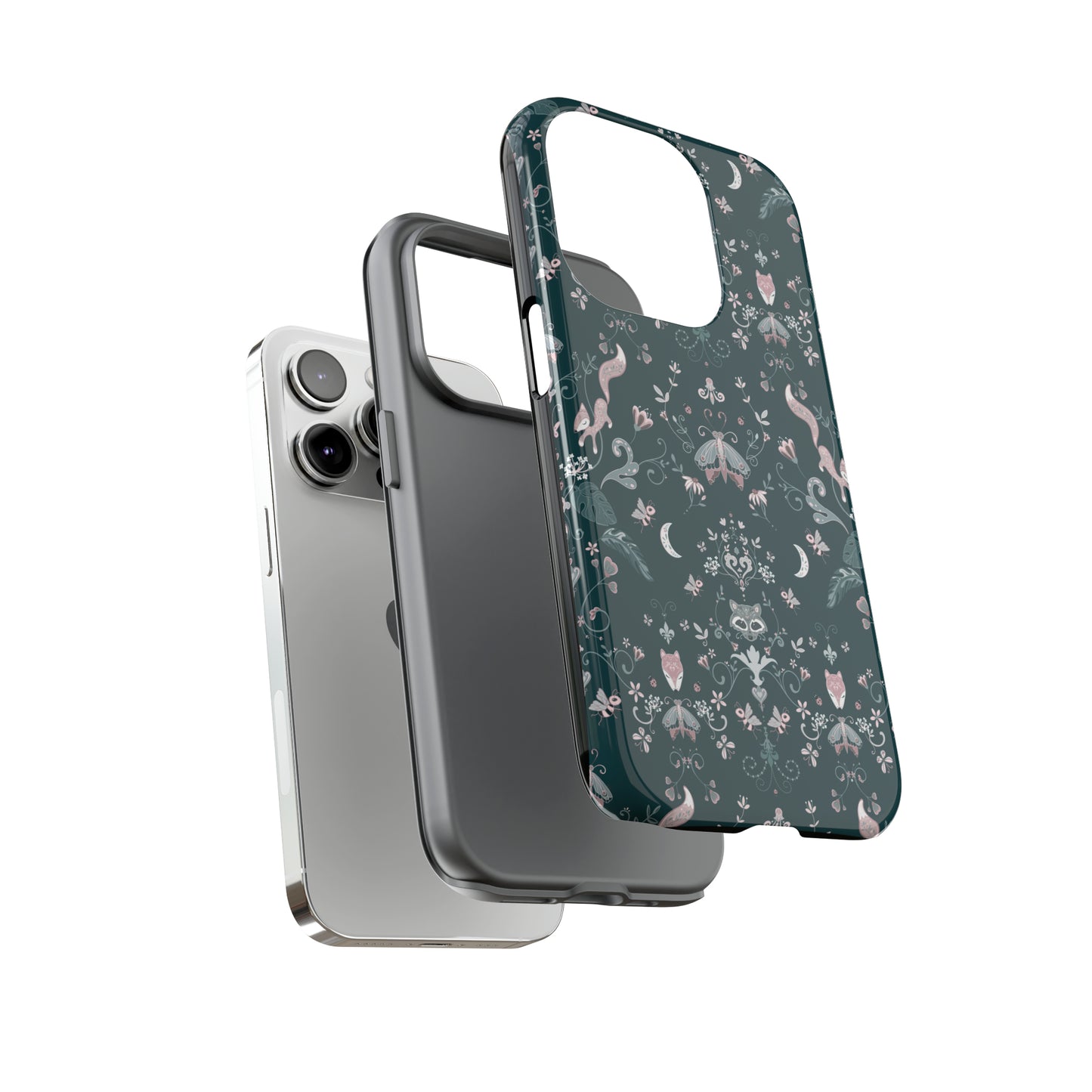 Squirrel & Fox Abstract Art Hard Phone Case Printify
