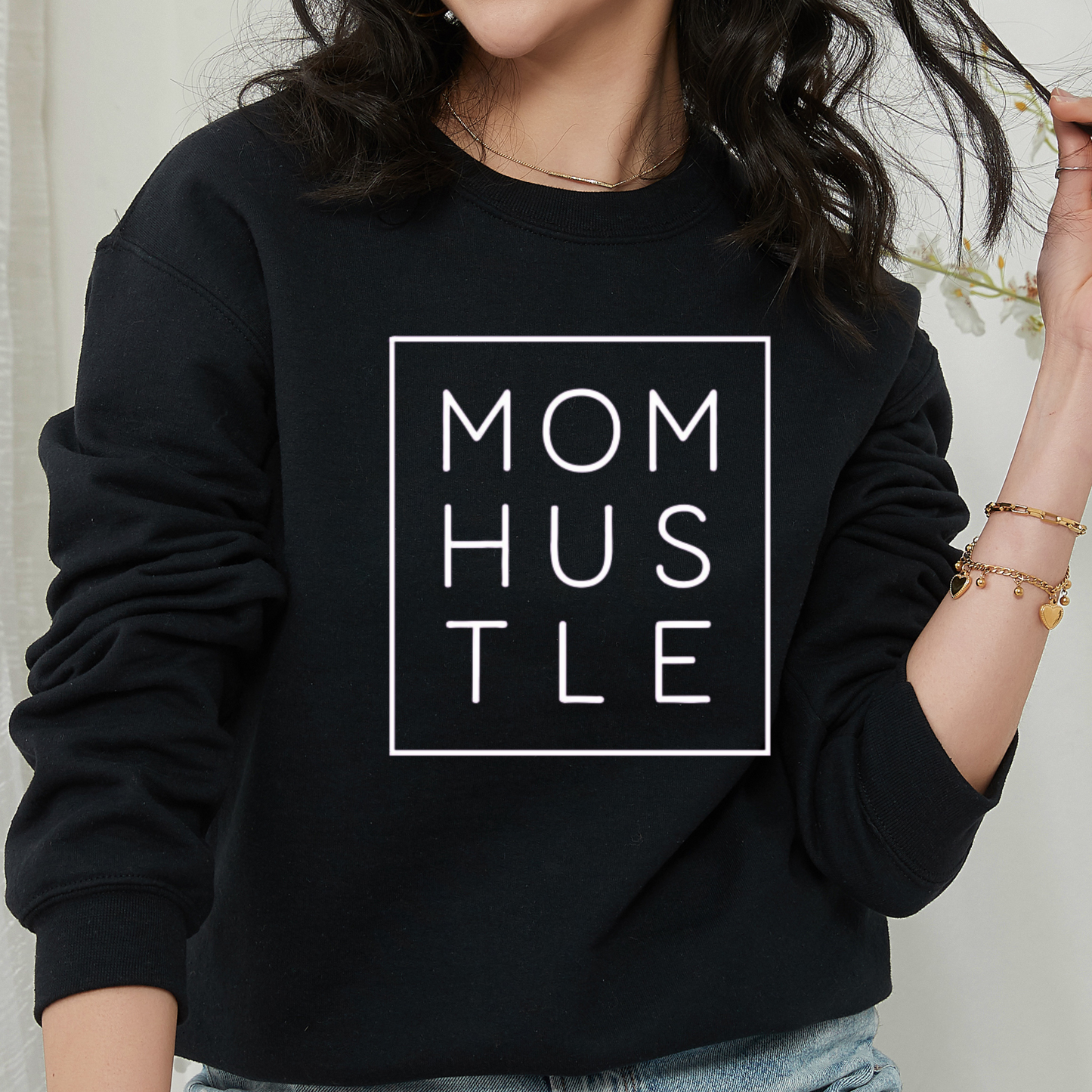 Mom Hustle Unisex Sweatshirt Looper Tees