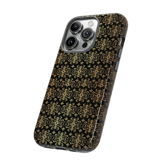 Golden Abstract Art Hard Phone Case Printify