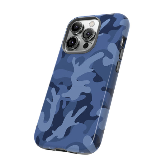 Blue Camouflage Art Hard Phone Case Printify