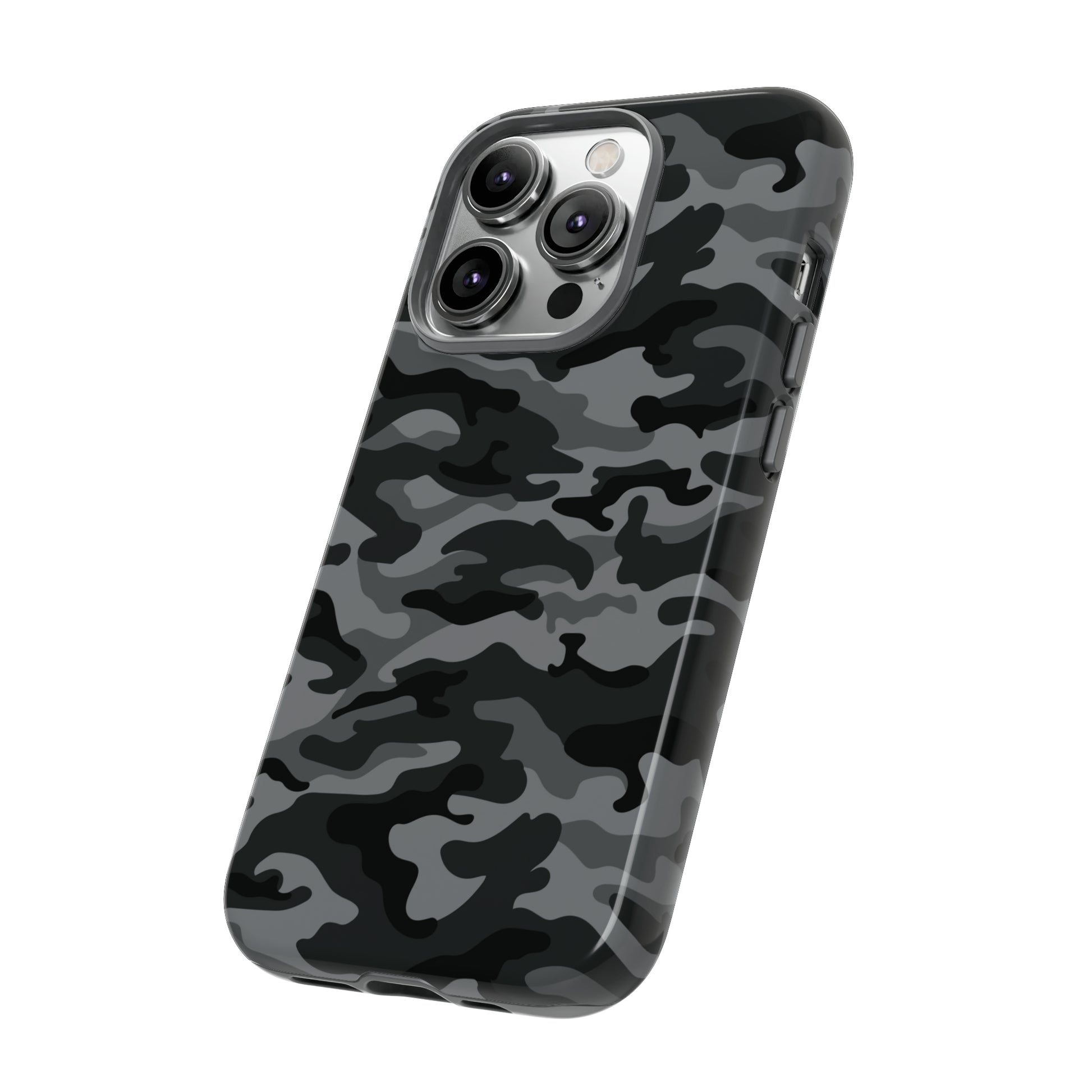 Grey Camouflage Art Hard Phone Case Printify