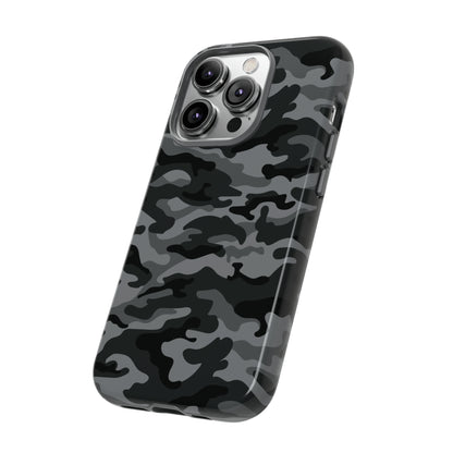 Grey Camouflage Art Hard Phone Case Printify