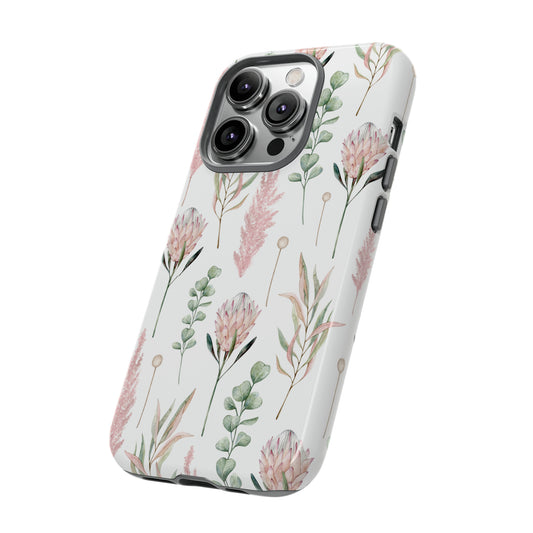 Abstract Floral Art Hard Phone Case Printify