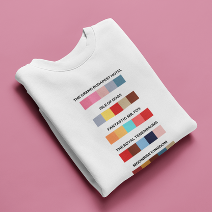 Wes Anderson Essential Colours Unisex Sweatshirt Looper Tees