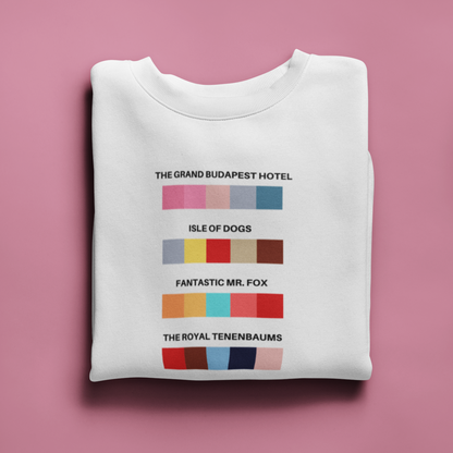 Wes Anderson Essential Colours Unisex Sweatshirt Looper Tees