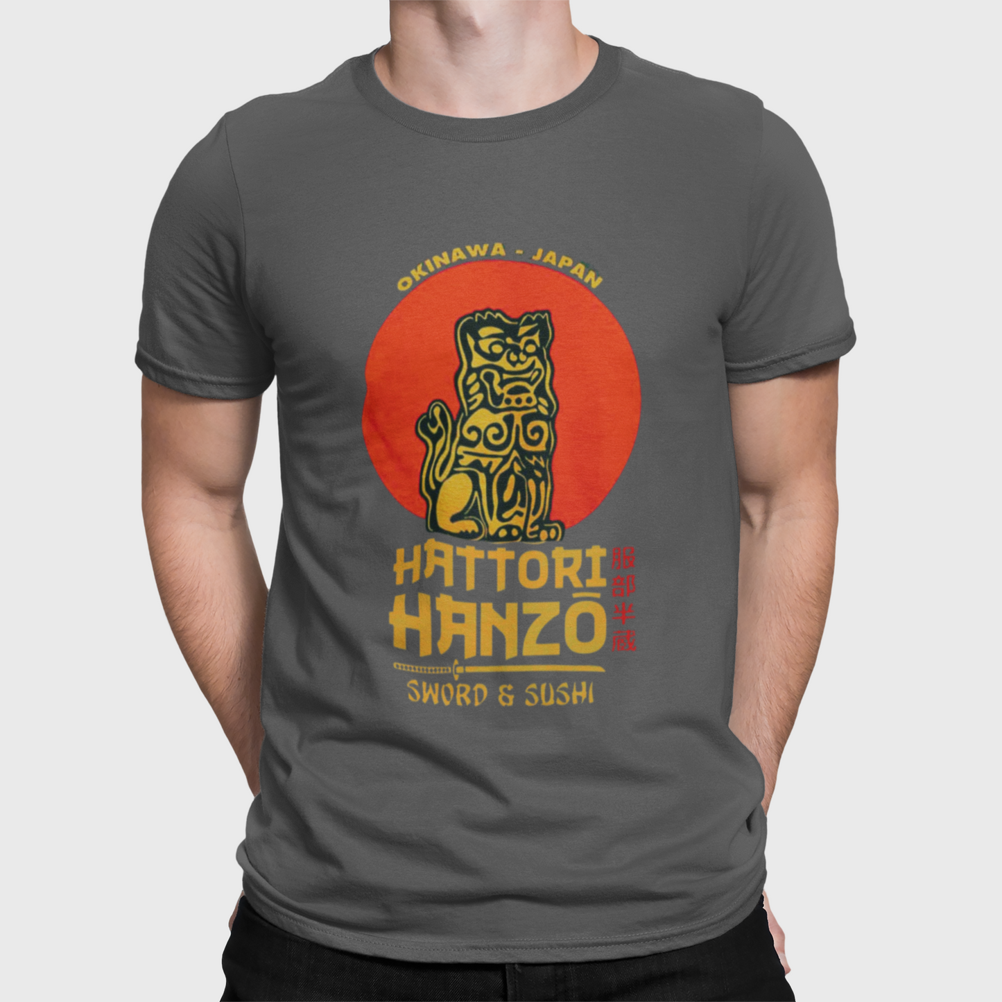 Hattori Hanzo Sword And Sushi Round-Neck Unisex T-Shirt Looper Tees