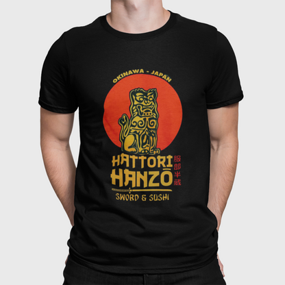 Hattori Hanzo Sword And Sushi Round-Neck Unisex T-Shirt Looper Tees