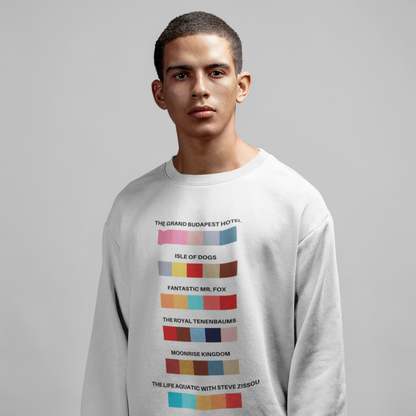 Wes Anderson Essential Colours Unisex Sweatshirt Looper Tees