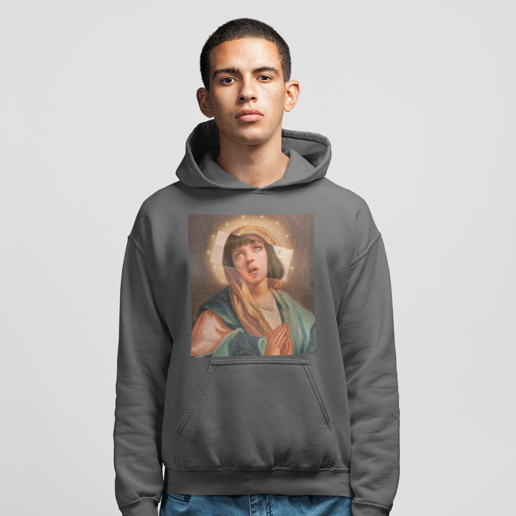 Pulp Fiction Virgin Mary Mia Wallace Hoodie Looper Tees