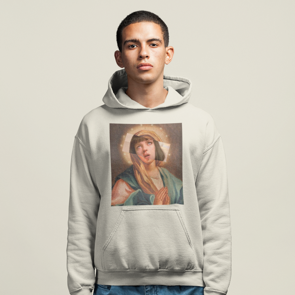 Pulp Fiction Virgin Mary Mia Wallace Hoodie Looper Tees