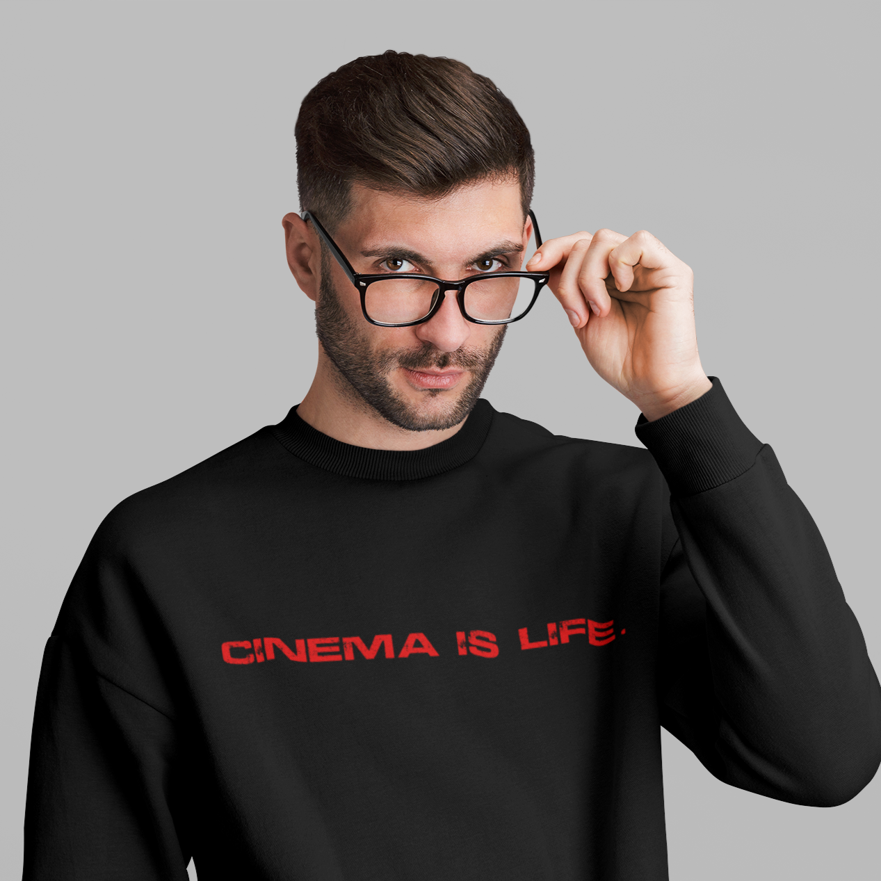 Cinema is Life Premium Sweatshirt Looper Tees