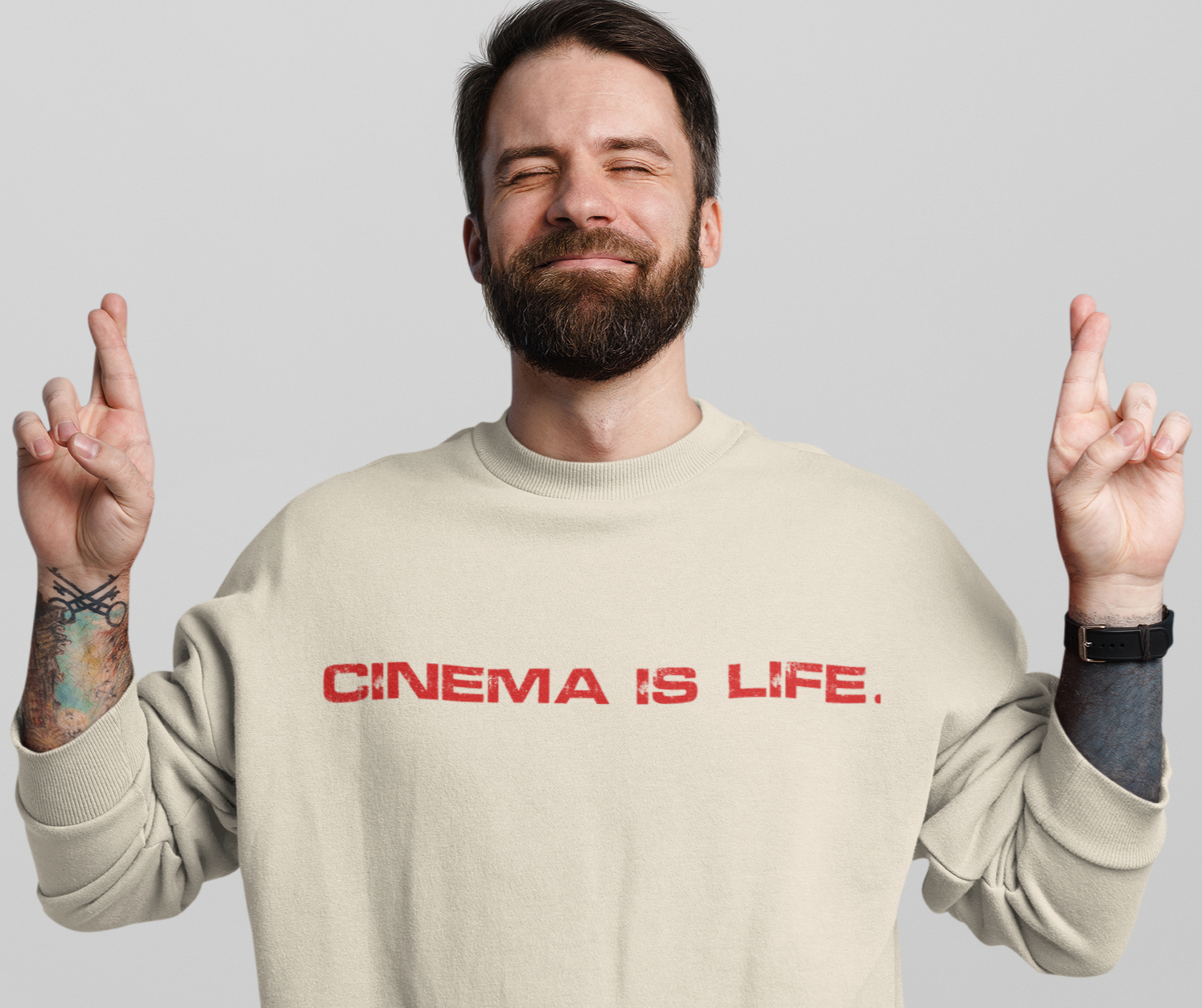 Cinema is Life Premium Sweatshirt Looper Tees