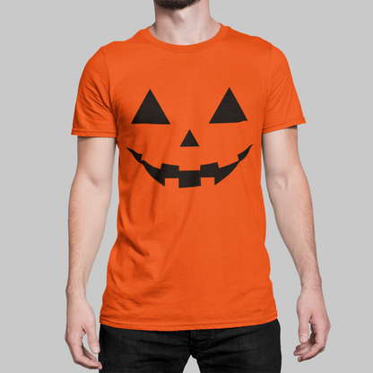 Pumpkin Face Halloween Group T-Shirt Looper Tees