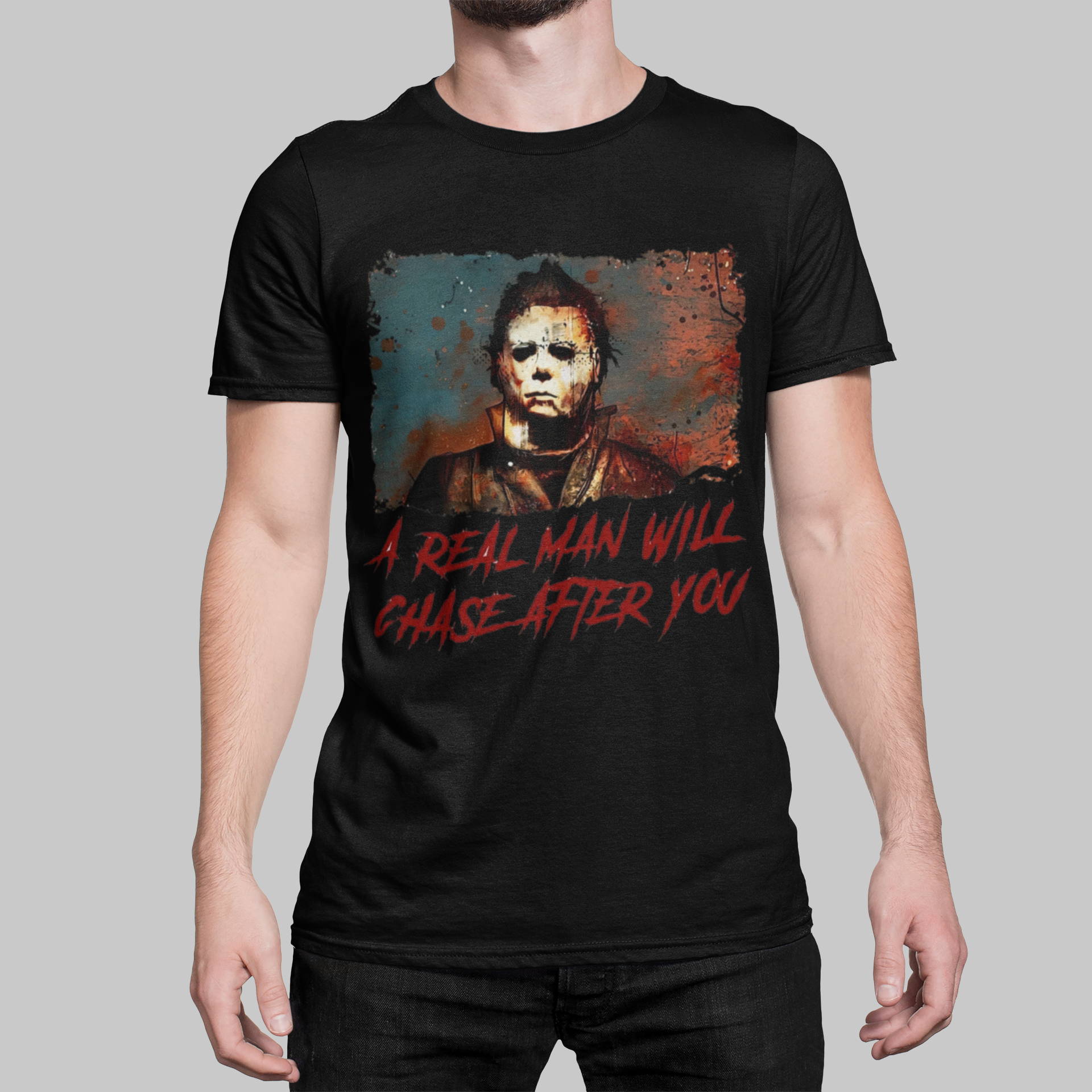 The Real Man Will Chase After You Halloween T-Shirt Looper Tees