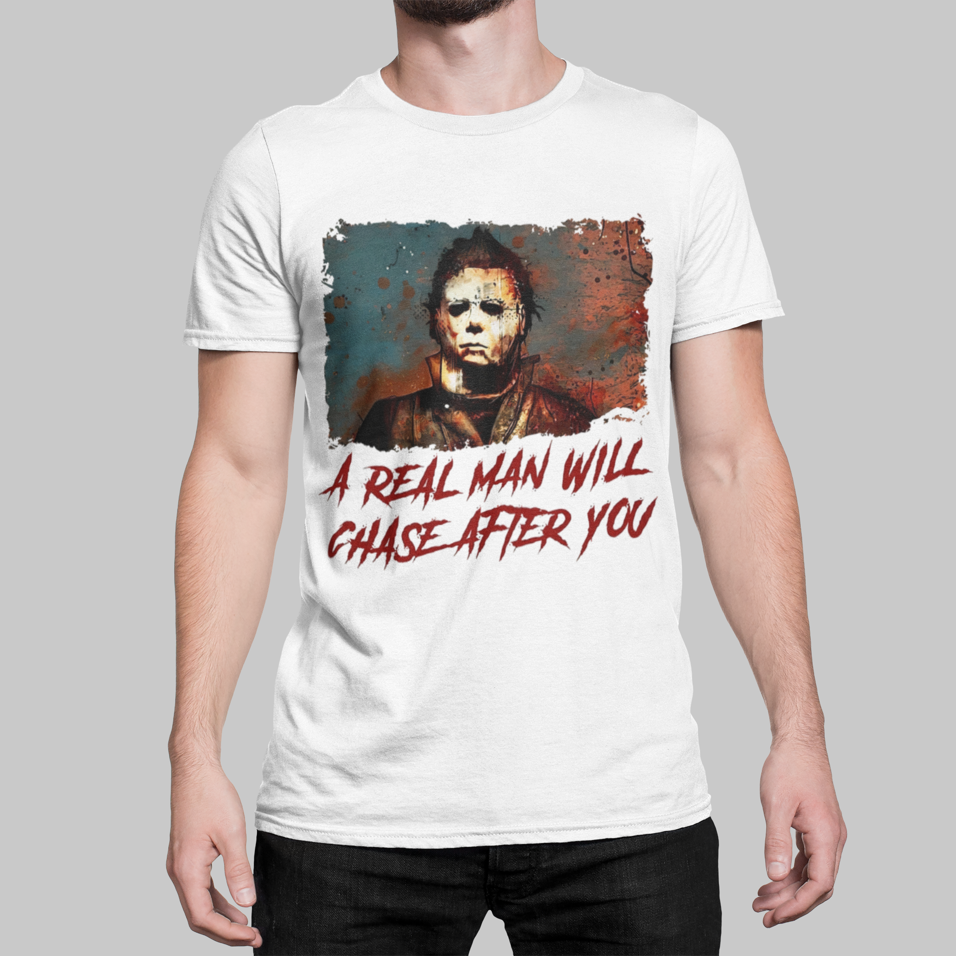 The Real Man Will Chase After You Halloween T-Shirt Looper Tees