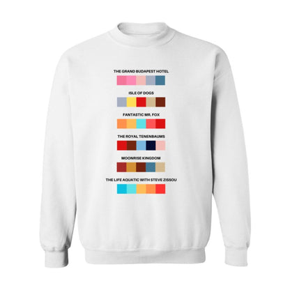 Wes Anderson Essential Colours Unisex Sweatshirt Looper Tees