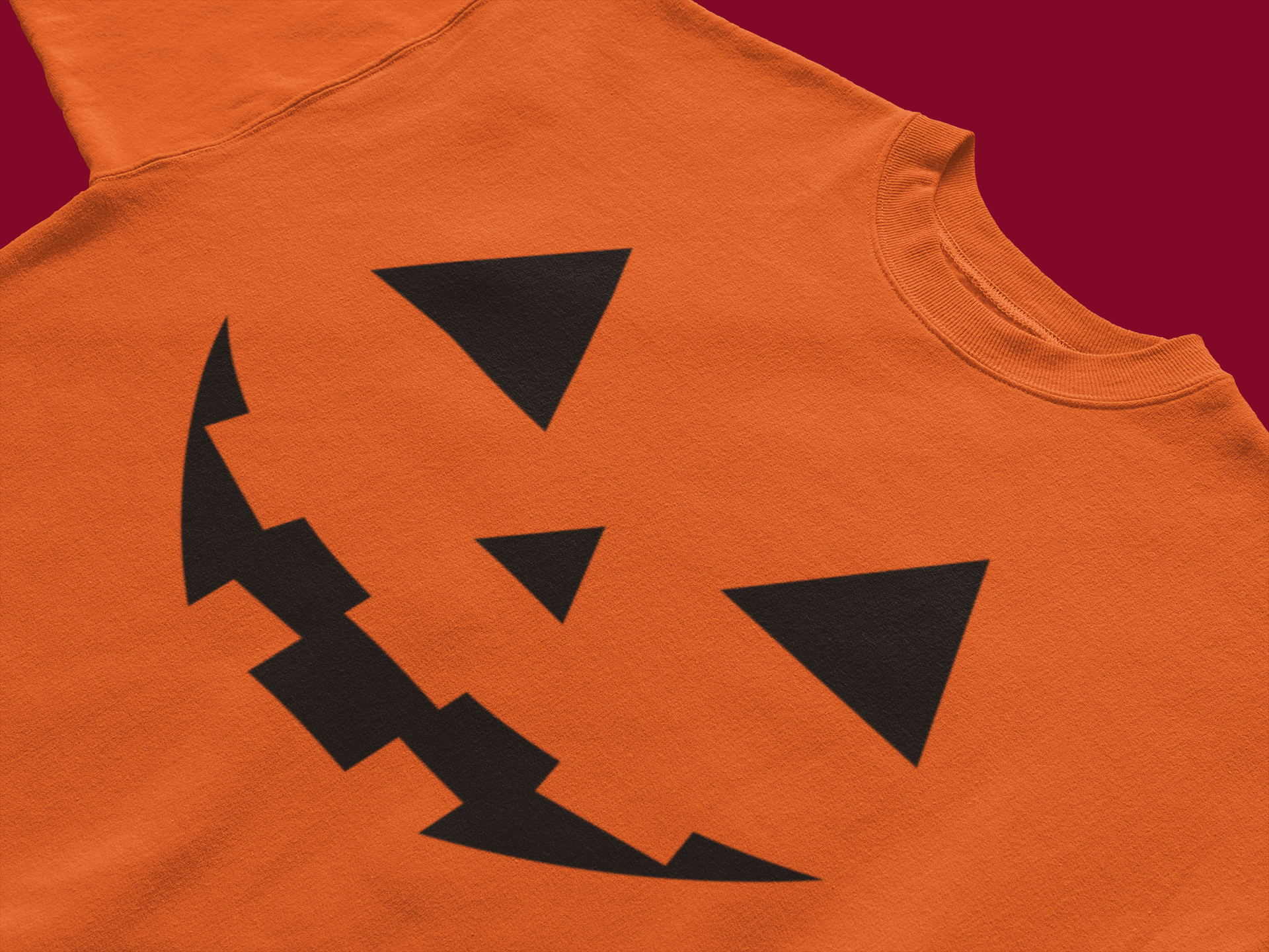 Pumpkin Face Halloween Group T-Shirt Looper Tees