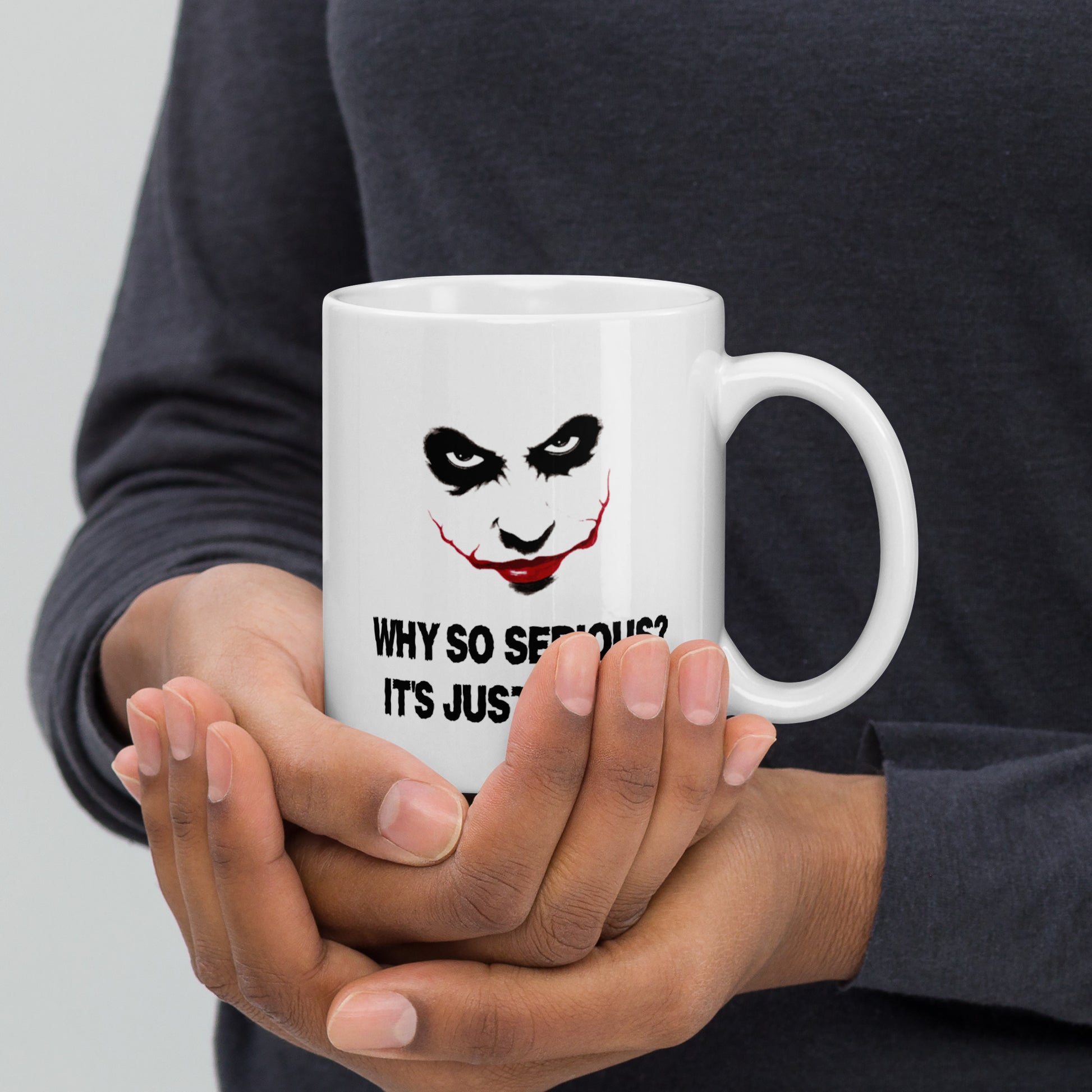 Why So Serious? It's Just Decaf - Ceramic Coffee Mug Printify