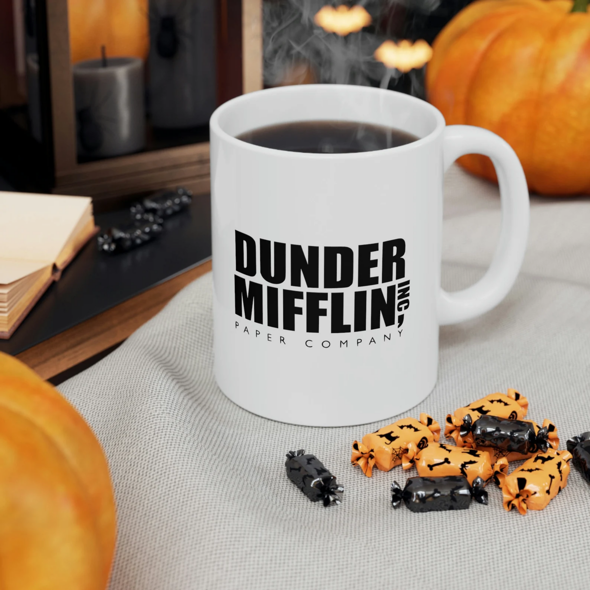 Dunder Miffln White Glossy Mug Looper Tees