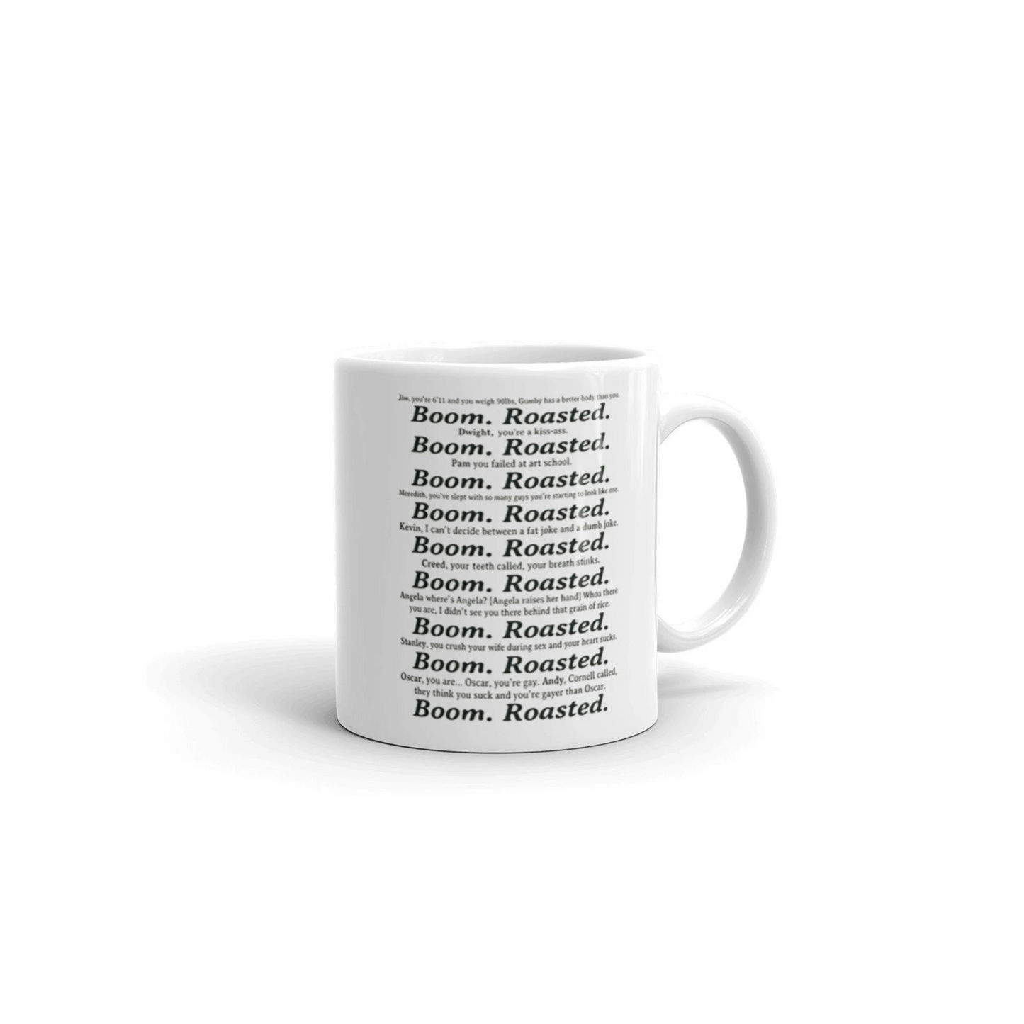 BOOM ROASTED! Two Side Printed White Glossy Mug Looper Tees