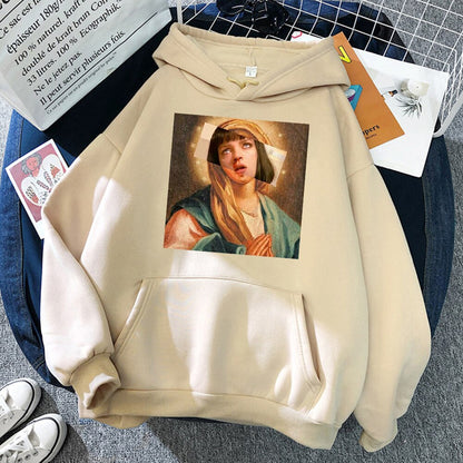 Pulp Fiction Virgin Mary Mia Wallace Hoodie Looper Tees