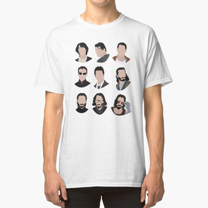 The Evolution Of Keanu Reeves - Printed Unisex T-Shirt Looper Tees