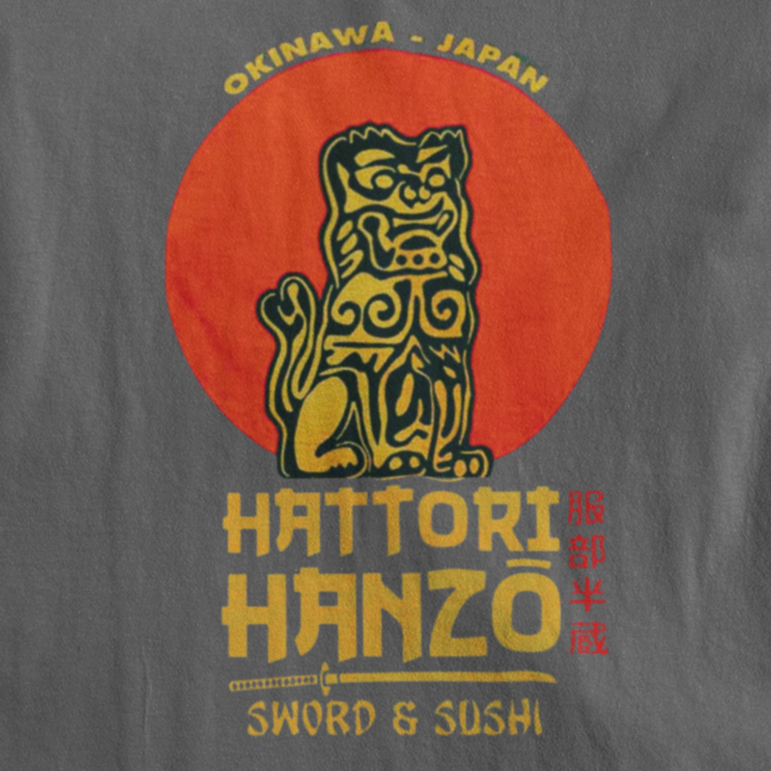 Hattori Hanzo Sword And Sushi Round-Neck Unisex T-Shirt Looper Tees