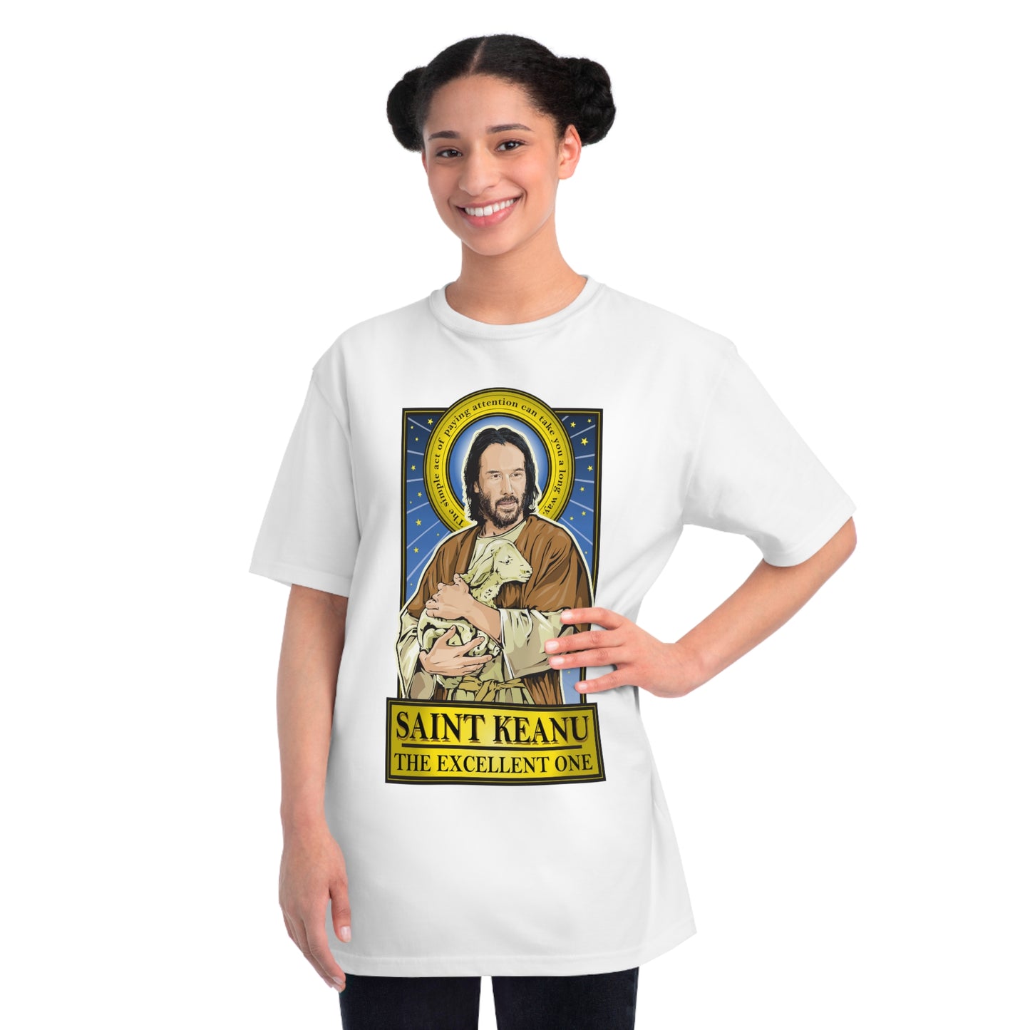 Saint Keanu Unisex Printed T-Shirt Looper Tees