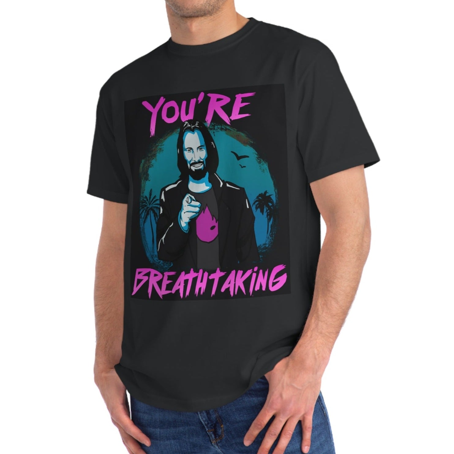 You're Breathtaking Keanu Reeves Printed T-Shirt Looper Tees