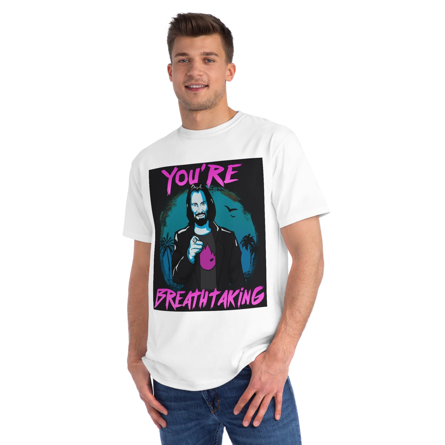 You're Breathtaking Keanu Reeves Printed T-Shirt Looper Tees