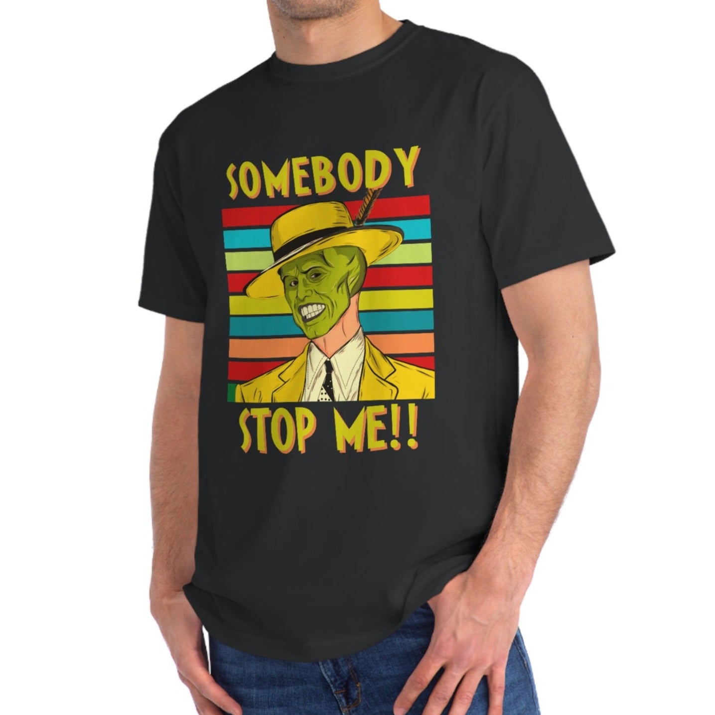 Somebody Stop Me! - The Mask Printed T-Shirt Looper Tees