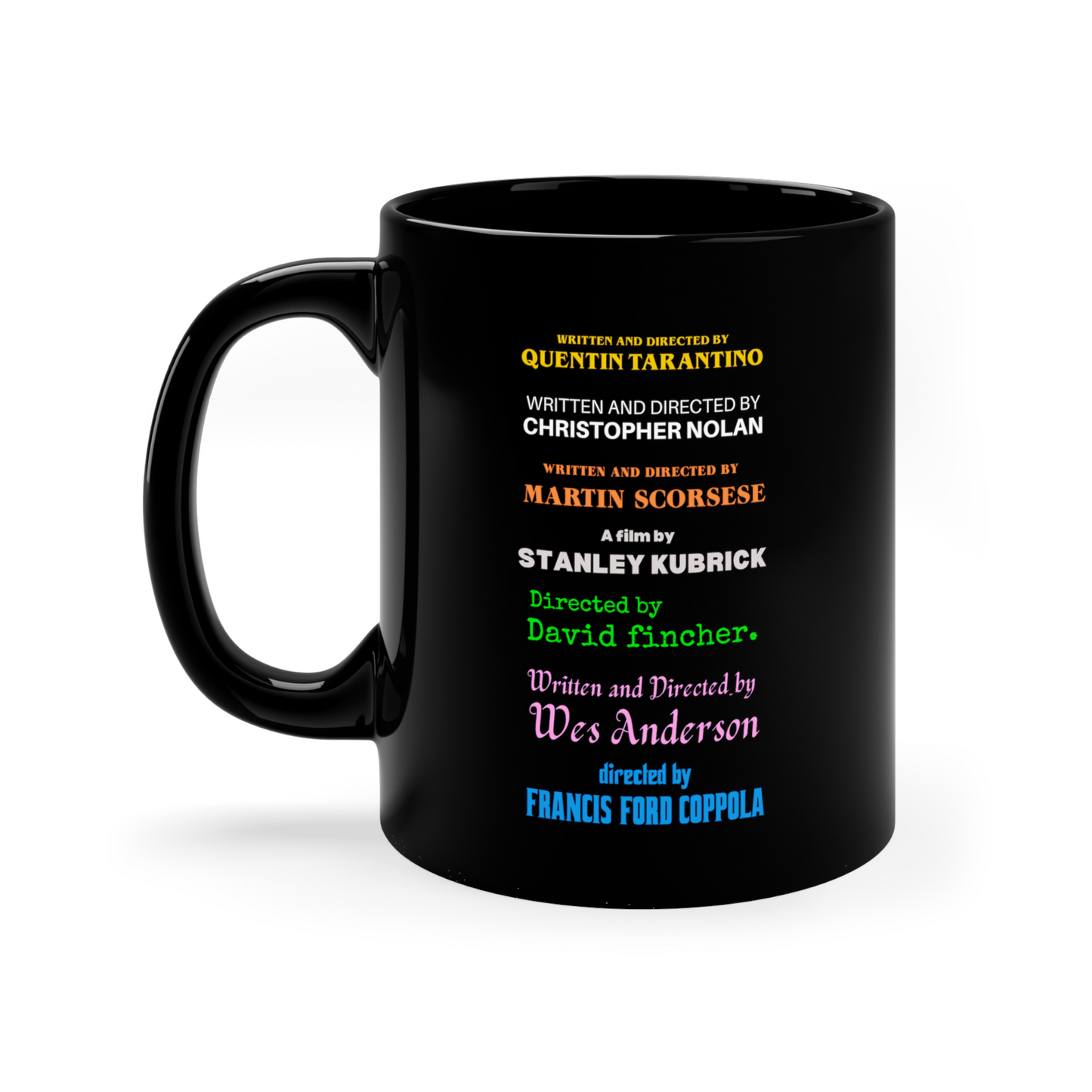 The Greatest Directors Black Glossy Mug Looper Tees