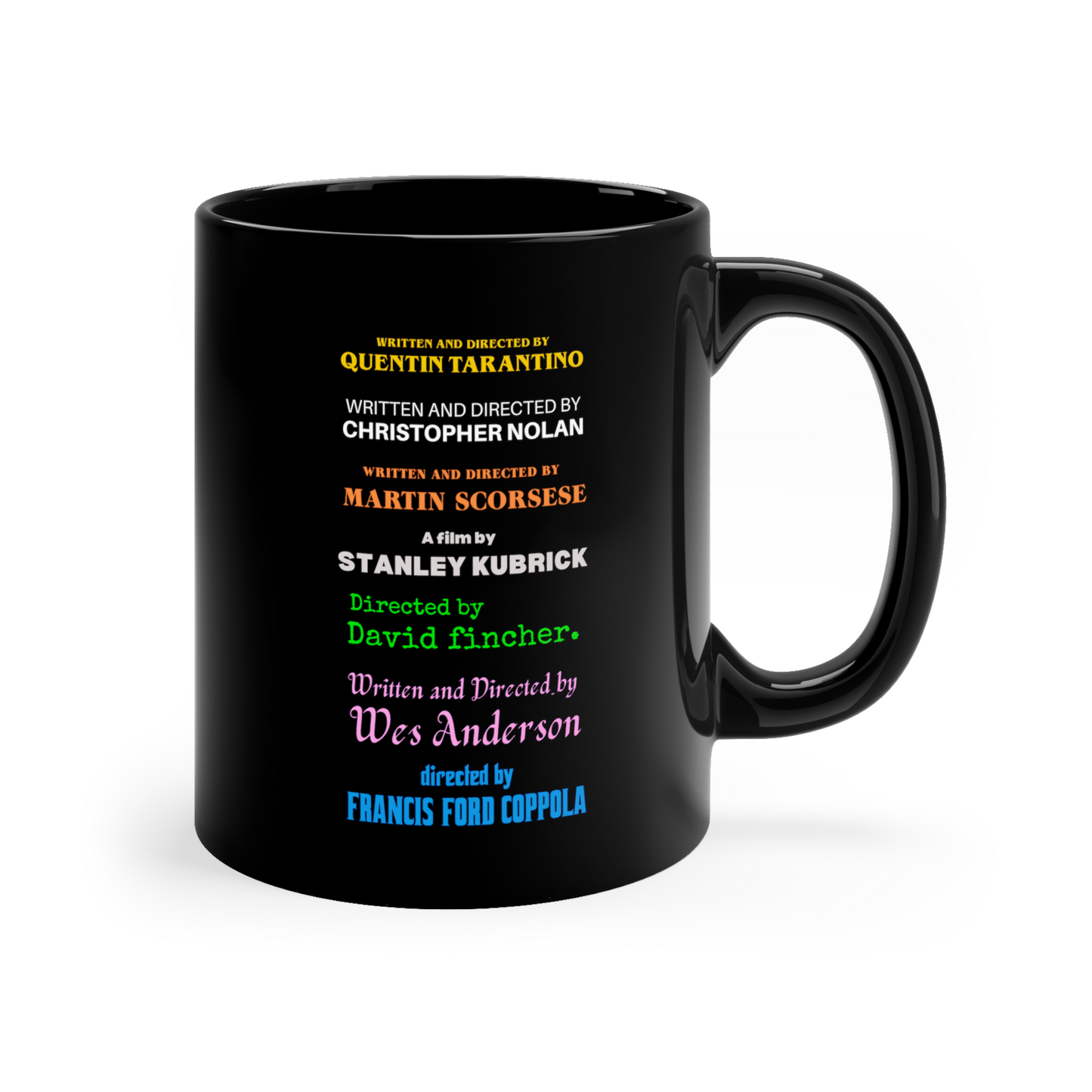 The Greatest Directors Black Glossy Mug Looper Tees