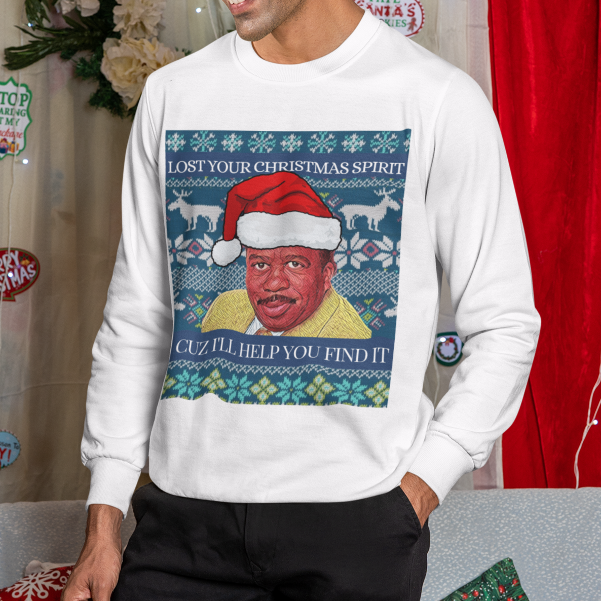 Lost Your Christmas Spirit Unisex Holiday Sweater Looper Tees