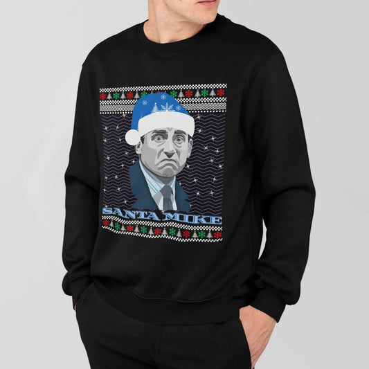 Santa Mike - The Office Unisex Holiday Sweatshirt Printify