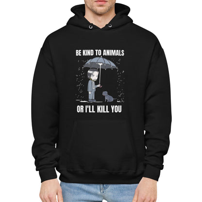 Keanu Reeves Be Kind To Animals Or I'll Kill Unisex Hoodie Looper Tees