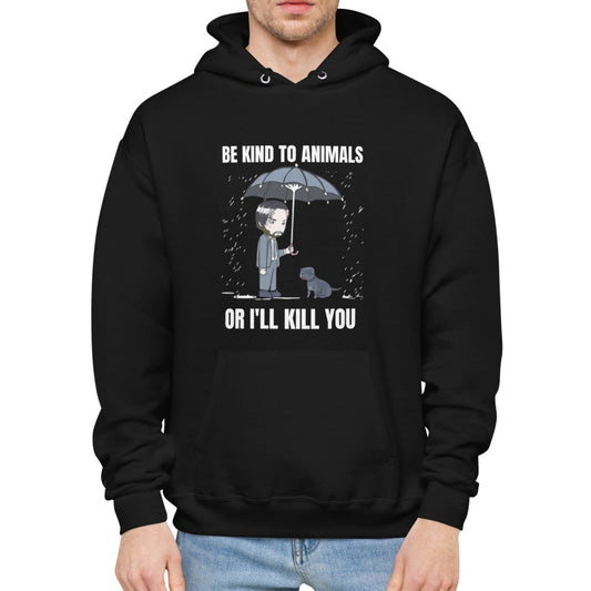 Keanu Reeves Be Kind To Animals Or I'll Kill Unisex Hoodie Looper Tees