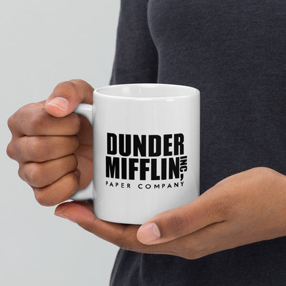 Dunder Miffln White Glossy Mug Looper Tees